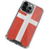 Denmark Flag Distressed iPhone 14 Pro Max Clear Case